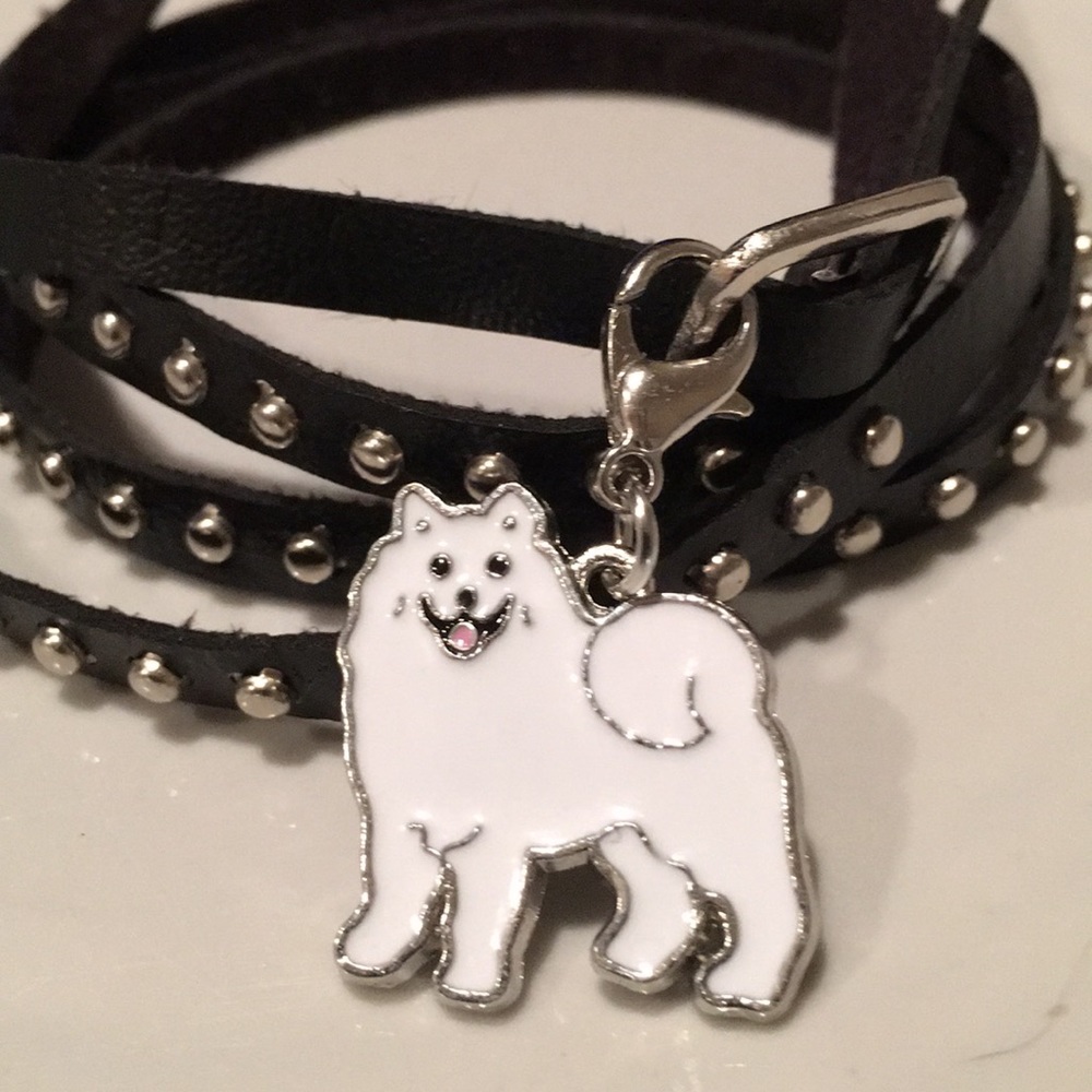Samoyed / malamute/ Pomeranian, enamel dog